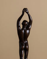Art Deco Bronze Standing Man Statue, France, 1920's - Lone Fox