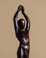 Art Deco Bronze Standing Man Statue, France, 1920's - Lone Fox