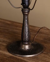 Art Deco Bronzed Steel Table Lamp with Green Glass Shade, Europe, 1940s - Lone Fox