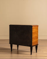 Art Deco Burl Bar Cabinet w/ Ebonized Legs, Italy, 1930's - Lone Fox