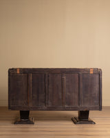 Art Deco Carved Oak Sideboard on Pedestal Base, France, 1940's - Lone Fox