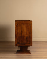 Art Deco Carved Oak Sideboard on Pedestal Base, France, 1940's - Lone Fox