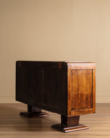 Art Deco Carved Oak Sideboard on Pedestal Base, France, 1940's - Lone Fox