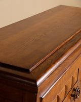 Art Deco Carved Oak Sideboard on Pedestal Base, France, 1940's - Lone Fox