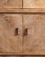 Art Deco Cerused Oak Four Door Hutch, France, 1940s - Lone Fox