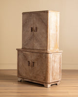 Art Deco Cerused Oak Four Door Hutch, France, 1940s - Lone Fox