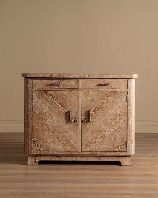 Art Deco Cerused Oak Sideboard, France, 1940's - Lone Fox