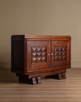 Art Deco Geometric Oak Sideboard by Charles Dudouyt, France, 1940's - Lone Fox