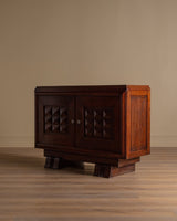 Art Deco Geometric Oak Sideboard by Charles Dudouyt, France, 1940's - Lone Fox