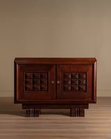 Art Deco Geometric Oak Sideboard by Charles Dudouyt, France, 1940's - Lone Fox