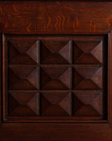 Art Deco Geometric Oak Sideboard by Charles Dudouyt, France, 1940's - Lone Fox