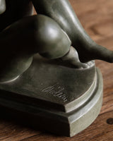 Art Deco Green Ceramic Sculpture by Pál Pátzay, Hungary, 1930's - Lone Fox