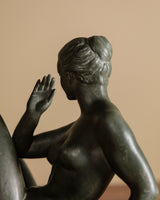 Art Deco Green Ceramic Sculpture by Pál Pátzay, Hungary, 1930's - Lone Fox