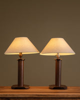 Art Deco Hammered Copper Table Lamps, 1930's (2 available) - Lone Fox