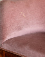 Art Deco Inlaid Mahogany & Velour Club Chair, Sweden, 1930's - Lone Fox