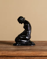 Art Deco Kneeling Woman Sculpture by Ágnes S. Kepes, Hungary, 1920's - Lone Fox