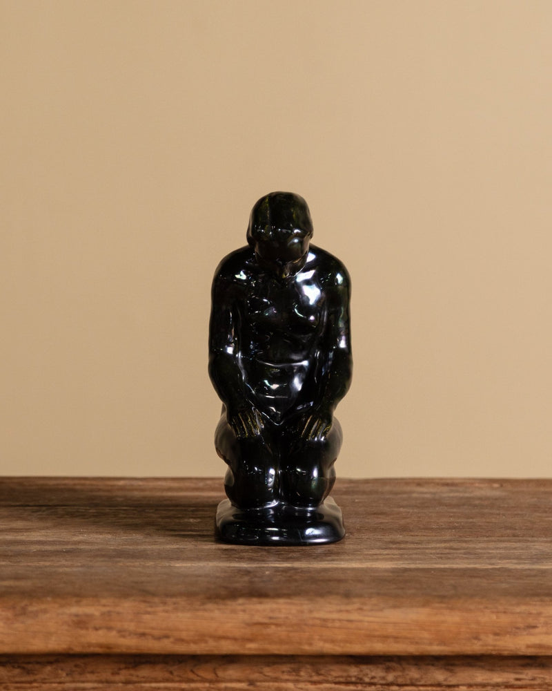 Art Deco Kneeling Woman Sculpture by Ágnes S. Kepes, Hungary