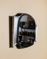 Art Deco Mirror with Etched Metal Sides, France, 1940's - Lone Fox