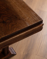 Art Deco Oak Dining Table / Desk Manner of Charles Dudouyt, France, 1940s - Lone Fox