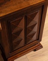 Art Deco Oak Executive Desk by Charles Dudouyt, France, 1940's - Lone Fox