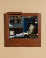 Art Deco Oak Mirror, Dutch, 1930s - Lone Fox