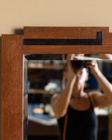 Art Deco Oak Mirror, Dutch, 1930s - Lone Fox