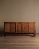 Art Deco Oak Sideboard w/ Crosshatch, Manner of Jean Royere, France, 1945 - Lone Fox