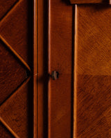 Art Deco Oak Sideboard w/ Crosshatch, Manner of Jean Royere, France, 1945 - Lone Fox