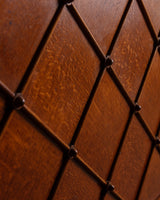 Art Deco Oak Sideboard w/ Crosshatch, Manner of Jean Royere, France, 1945 - Lone Fox