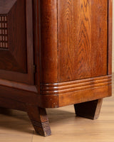 Art Deco Oak Two Door Server, Manner of Charles Dudouyt, France, 1940's - Lone Fox