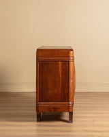 Art Deco Oak Two Door Server, Manner of Charles Dudouyt, France, 1940's - Lone Fox