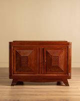 Art Deco Oak Two Door Server, Manner of Charles Dudouyt, France, 1940's - Lone Fox