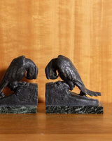 Art Deco Parrot Bookends by Georges Van De Voorde, France, 1930's - Lone Fox