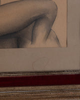 Art Deco Pencil Sketch by Robert van de Velde, Belgium, 1950's - Lone Fox