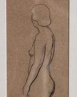 Art Deco Pencil Sketch of Nude Figure, France, 1920's - Lone Fox