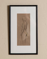 Art Deco Pencil Sketch of Nude Figure, France, 1920's - Lone Fox