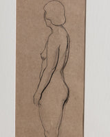 Art Deco Pencil Sketch of Nude Figure, France, 1920's - Lone Fox
