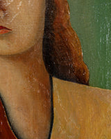 Art Deco Portrait of a Woman, Spanish School, 1920's - Lone Fox