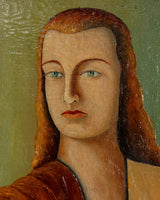 Art Deco Portrait of a Woman, Spanish School, 1920's - Lone Fox