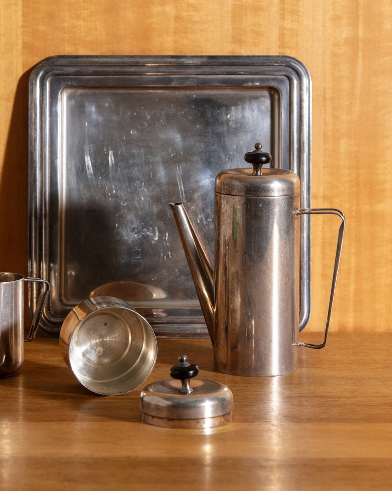 Art Deco Silver Plated Coffee Service, Italy, 1930's - Lone Fox