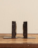 Art Deco Squared Brass Horse Bookends (Set of 2) - Lone Fox