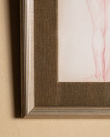 Art Deco Standing Nude Red Pencil Sketch in Silver Frame, 1930's - Lone Fox