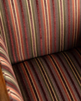 Art Deco Striped Oak Lounge Chair, France, Circa 1920s (2 available) - Lone Fox