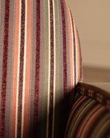 Art Deco Striped Oak Lounge Chair, France, Circa 1920s (2 available) - Lone Fox