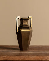 Art Deco Style Brass Vase with Handles, Germany, 1960's - Lone Fox