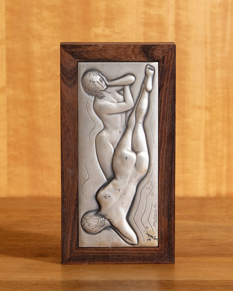 Art Deco Style by Silver Embossed Box by Ottaviani, Italy, 1976 - Lone Fox