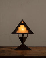 Art Deco Style Copper & Slag Glass Table Lamp, 1940's - Lone Fox