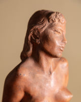 Art Deco Terracotta Sculpture by Nándor Berkes, Hungarian, 1940s - Lone Fox