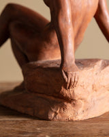 Art Deco Terracotta Sculpture by Nándor Berkes, Hungarian, 1940s - Lone Fox
