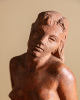 Art Deco Terracotta Sculpture by Nándor Berkes, Hungarian, 1940s - Lone Fox